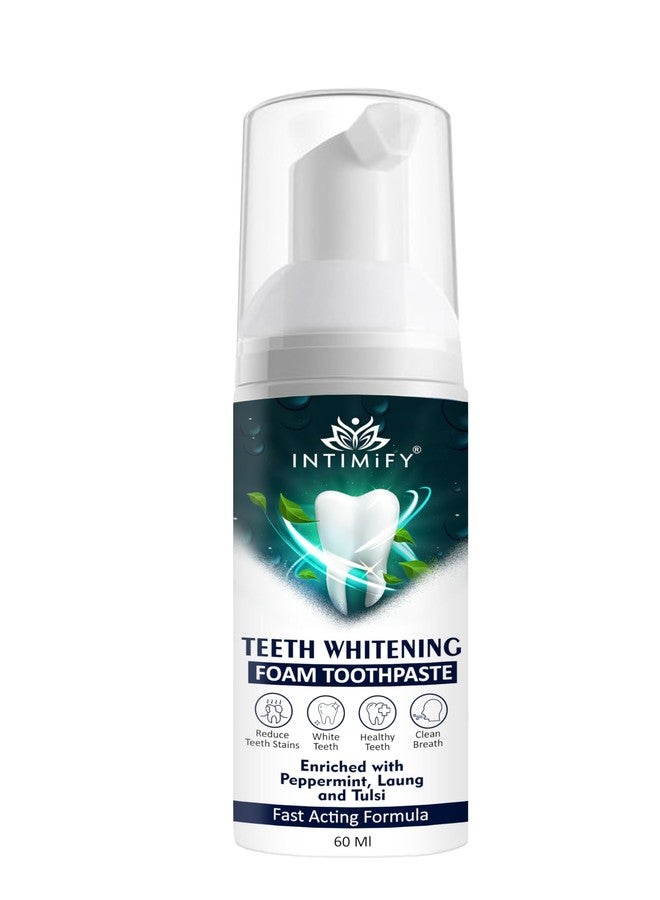 INTIMIFY معجون أسنان إنتيميفاي لتبييض الأسنان، رغوة تبييض الأسنان، يزيل البقع الصفراء، ويعالج رائحة الفم الكريهة للبالغين والأطفال، 60 مل - Image 1